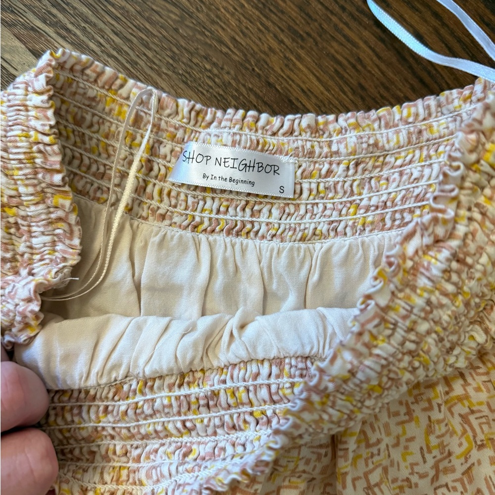 Smocked Ruffle Mini Dress – Size Small - Picture 2 of 2